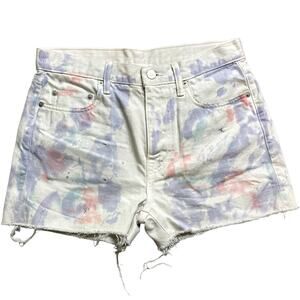 John Elliott Cut Off White Paint Splatter Shorts New w/out Tags Women's 27